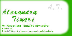 alexandra timari business card